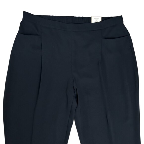 Chico's Womens Soft Woven Pull-On Tapered Ankle Pants Size 3.5 Navy Ultimate Fit - Picture 3 of 9